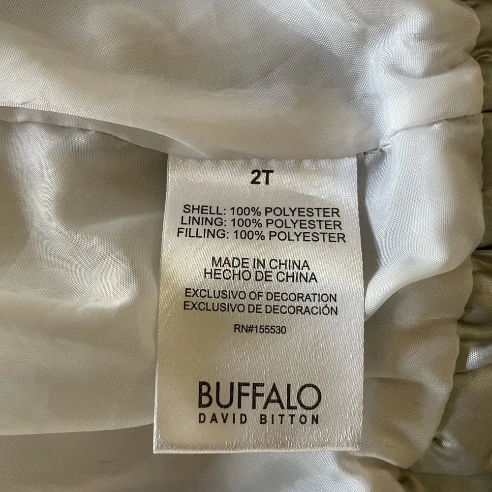 Buffalo David‎ Bitton Toddler Puff Grey Zip Vest, 2T